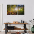 Forest Sunshine Canvas Wall Art / Vente en gros Autumn Landscape Canvas Painting / Sunset Scenery Wall Picture